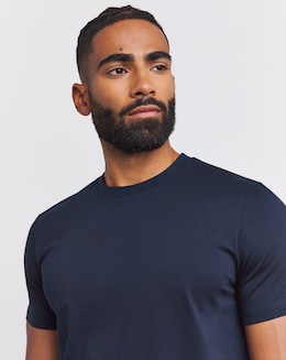 Supima Crew Neck T-Shirt- Navy