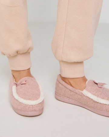 Loretta Ballet Slipper With Bow - Extra Wide Fit (EEE)