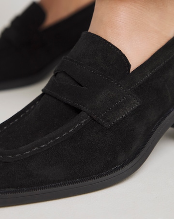 Westerly Low Block Heel Suede Loafers - Extra Wide Fit (EEE)