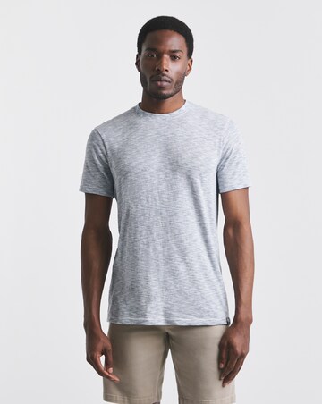 Union Textured Stripe T-Shirt- Indigo/ White
