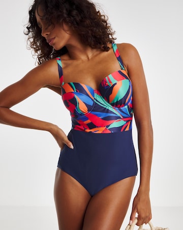 Underwired Bandeau Swimsuit With Detachable Straps