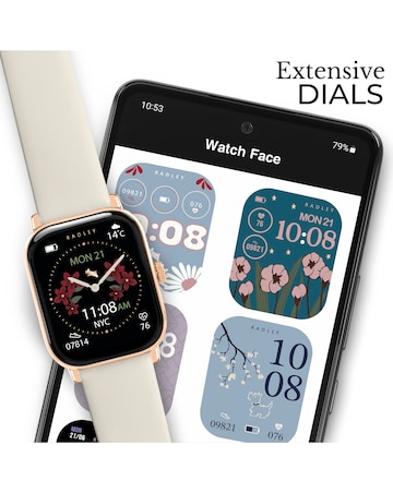 Radley Series 56 Dual Strap Smart Watch - Salt Leather/Ink Silicone