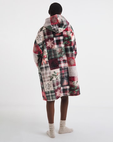 Joe Browns Christmas Patchwork Hooded Lounge Dress