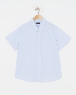 Short Sleeve Stripe Oxford Shirt
