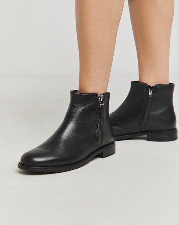 Lucinda Leather Side Zip Boot Extra Wide EEE Fit