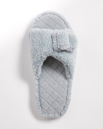 Mule Slipper with Buckle Detail - Wide Fit (E)