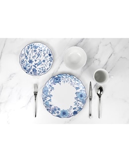 Waterside 16 Piece Blue Floral Dinner Set