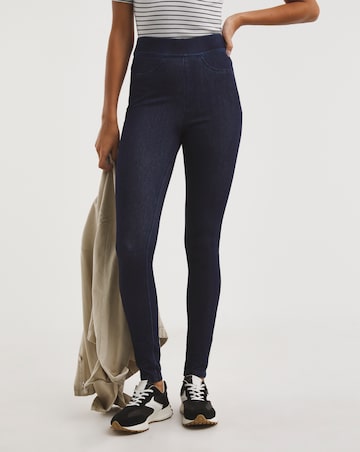 Indigo Stretch Jersey Denim Jeggings