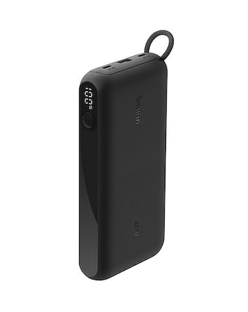 Belkin BoostCharge 20w 20,000 mAh Power Bank with Display - Black