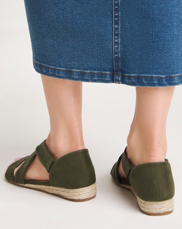 Sonya Soft Strap Espadrille Sandals - Wide Fit (E)