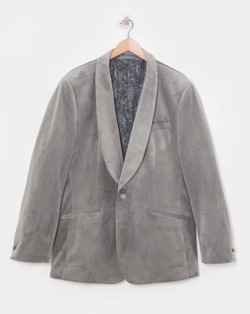 Velvet Satin Lapel Shawl Collar Blazer