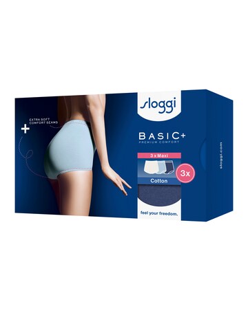 Sloggi (6 Pack) Basic Maxi Cotton Knickers Blue Multi
