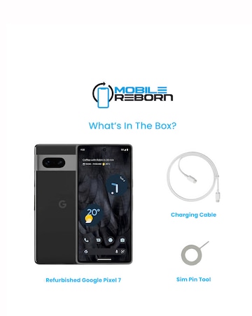 Refurbished Google Pixel 7 128GB - Obsidian (Pristine Condition)