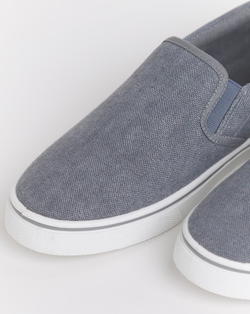 Basic Slip on Pump Wide Fit - Denim