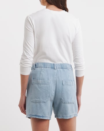 Blue Lyocell Shorts