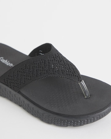 Cushion Walk Fly Knit Sports Toe Post Sandals E Fit