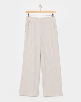 Ribbed Marl Wide Leg Joggers
