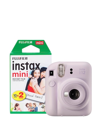 Fujifilm Instax Mini 12 Instant Camera with 20 Shot Film Pack - Lilac Purple