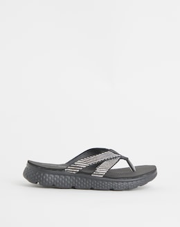 Cushion Walk Crystal Toe Post Sandals E Fit