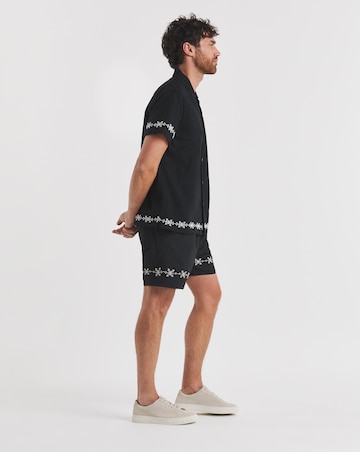 Folio Embroidered Linen Mix Shirt