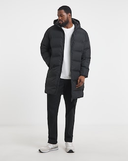 Jack &amp; Jones Soho Longline Puffer Coat - Black