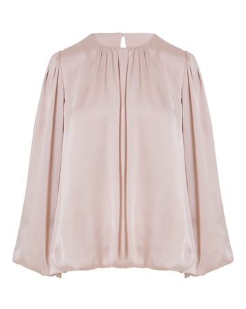 Bubble Sleeve Bubble Hem Top