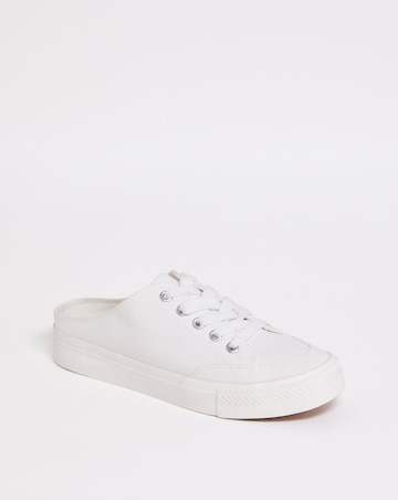 Ely Mule Canvas Trainers Ex Wide EEE Fit