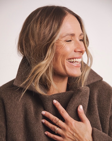 Anthology Mocha Tailored Wool Blend Coat