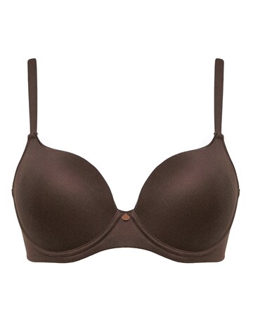 Figleaves Smoothing Sweetheart Full Cup Underwired T-Shirt Bra B-H - Cafe