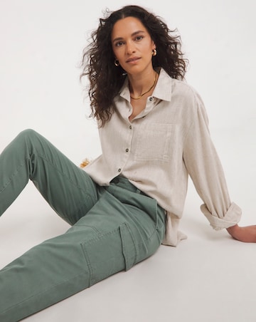 Khaki Stretch Utility Tapered Chino Trousers
