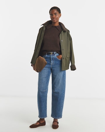 Chocolate Fluffy Collar Jumper