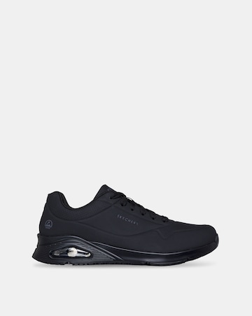 Skechers Lace-Up Athletic Trainers with Air-Cushion Sole - Black