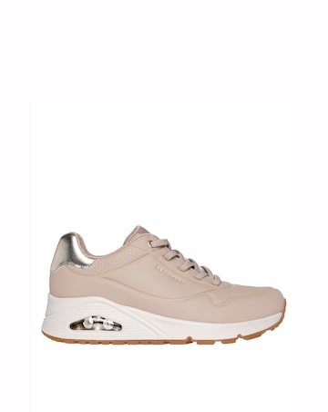 Skechers Nude Uno Lace Up Fashion Trainer -Standard Fit (D)