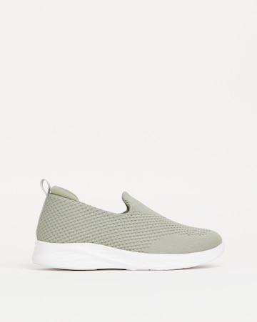 Cushion Walk Sage Arch Support Slip On Trainers- Extra Wide Fit (EEE)