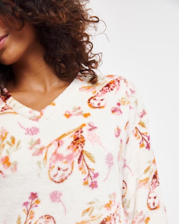 V Neck Fleece Pyjama Set