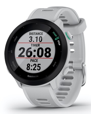 Garmin Forerunner 55 GPS Running Smart Watch - White