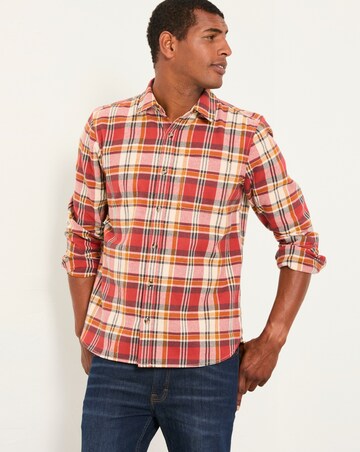 FatFace Routh Check Shirt (Regular & Tall) - Red