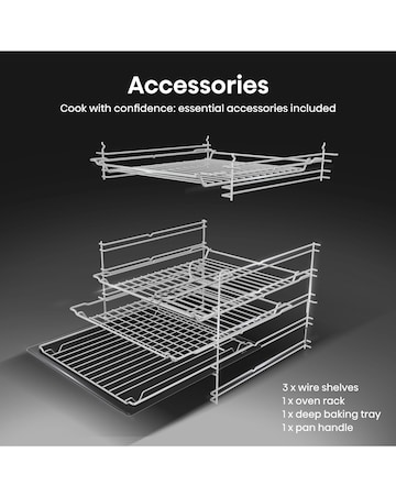 Hisense HDCEC6C20B 60cm Electric Double Cooker - Black