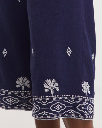 Indigo Embroidered Culottes