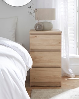 Clayton 3 Drawer Bedside Table
