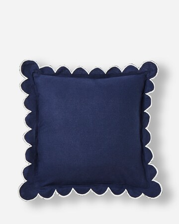 Julipa Georgia Scalloped Edge Cotton Cushion