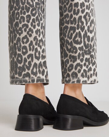 Westerly Low Block Heel Suede Loafers - Extra Wide Fit (EEE)