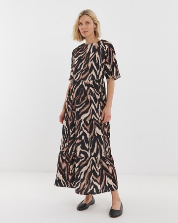 Half Sleeve Smock Maxi Dress