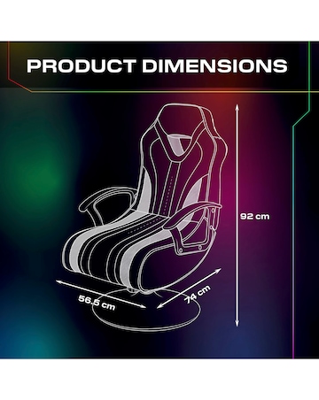 X Rocker Fury 2.1 Audio LED Console Gaming Chair for Juniors - Black