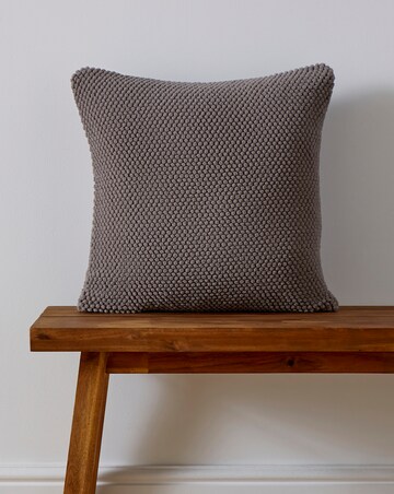 Bobble Fleece Cushion - Grey