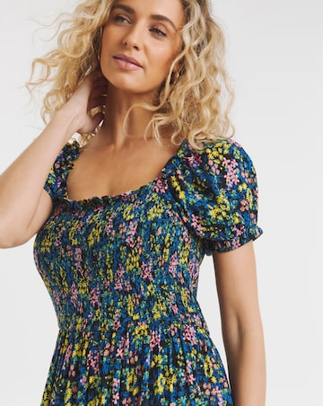 Joe Browns Serena Shirred Boho Crinkle Maxi Dress