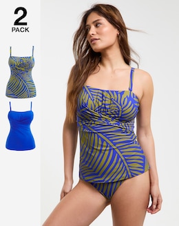 MAGISCULPT Firm Control 2 Pack Bandeau Tankini Tops