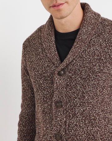 Brown Twist Wool Cardigan