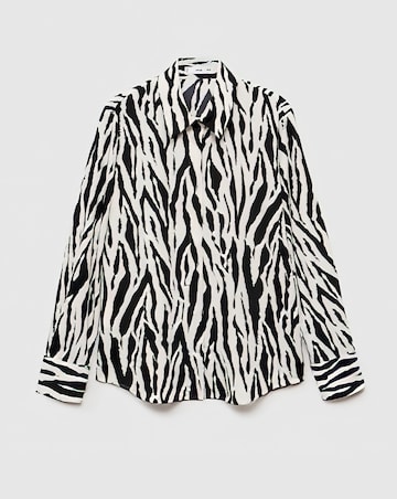 Mango Zebra Printed Flowy Shirt