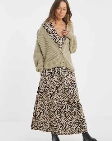 Puff Sleeve Soft Touch Jersey Dress